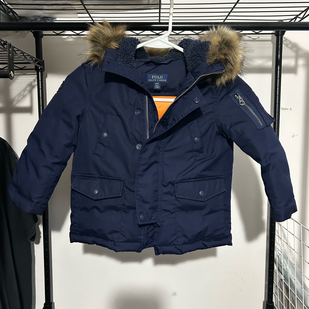Ralph Lauren Boy’s Faux-Fur Jacket Size 3/3T
